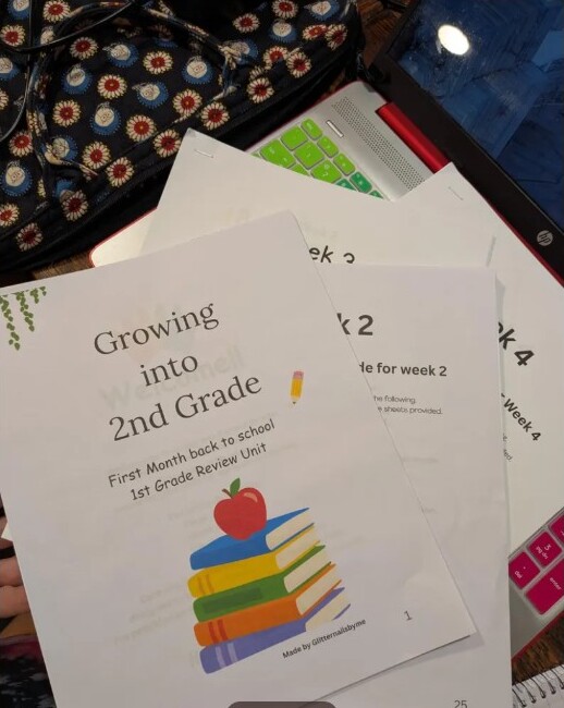 Growing into 2nd Grade first month back-to-school review unit